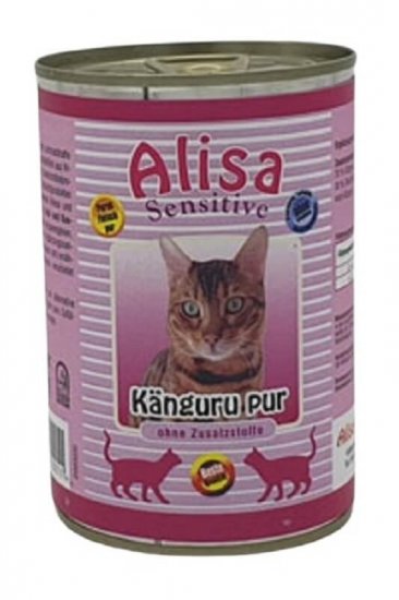 6 x Känguru Katzenfutter nass ohne Zusätze (400g bitte bei Hund bestellen, gleicher Inhalt)