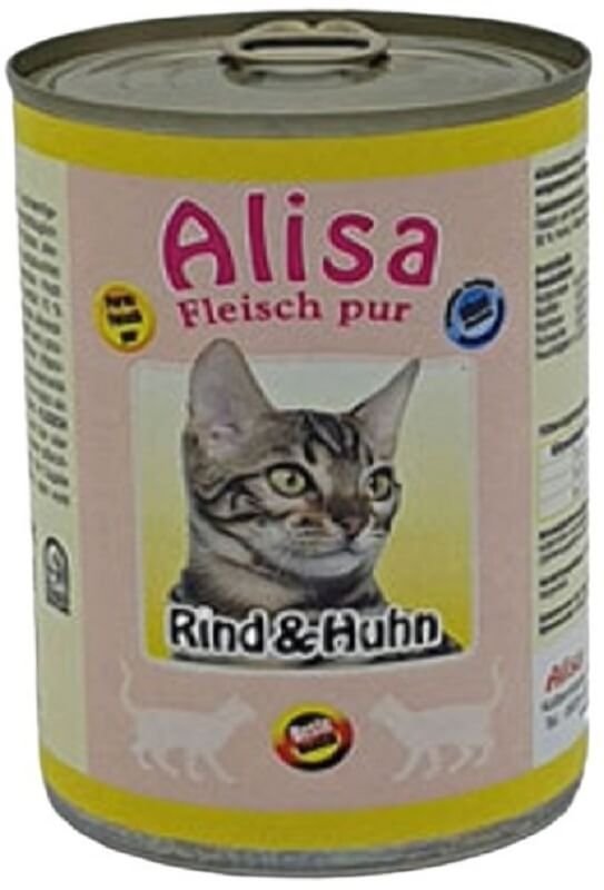 6 x Rind & Huhn Nassfutter Katze Alisa
